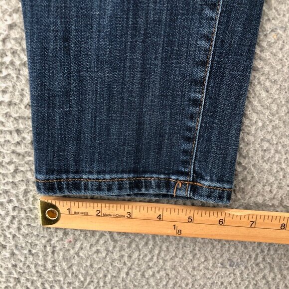 Chicos Jeans Womens 00 US 2 Blue So Slimming Medium Wash Denim Girlfriend Crop - Picture 11 of 12